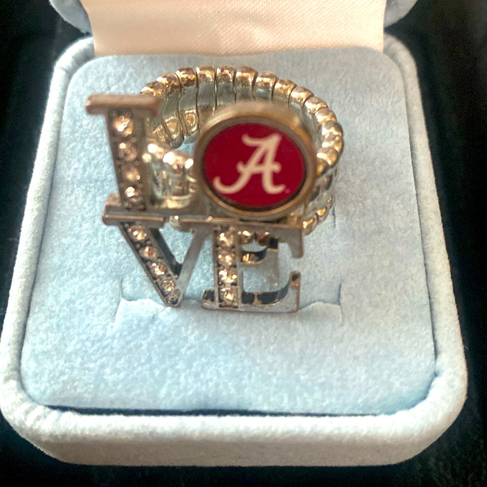 Alabama Crimson Tide Womens Love Stretchy Ring.